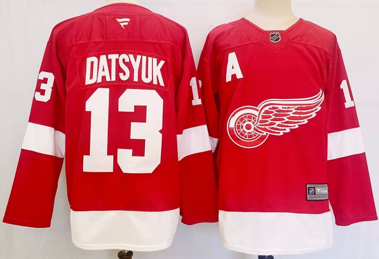 2024 Adidas Detroit Red Wings #13 Datsyuk Red Home Authentic Women Stitched NHL Jersey